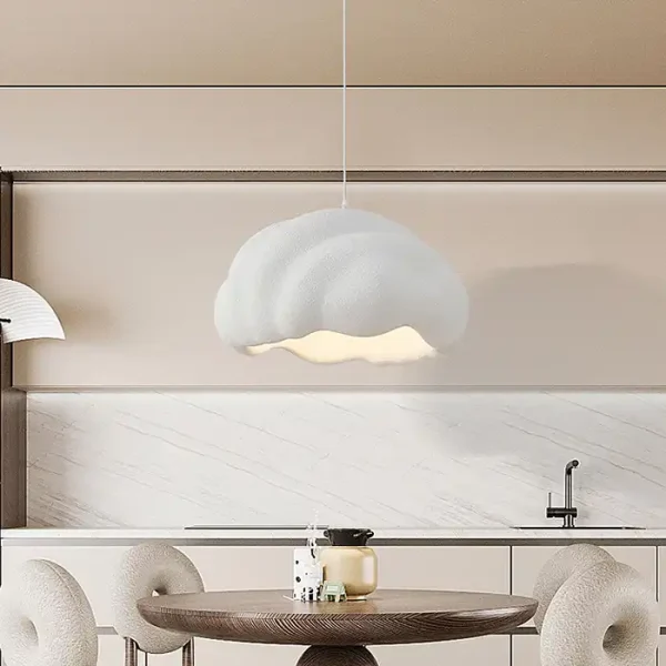 lampa chmura wabi sabi w kuchni