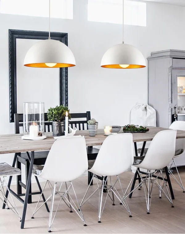 lampy modern retro białe