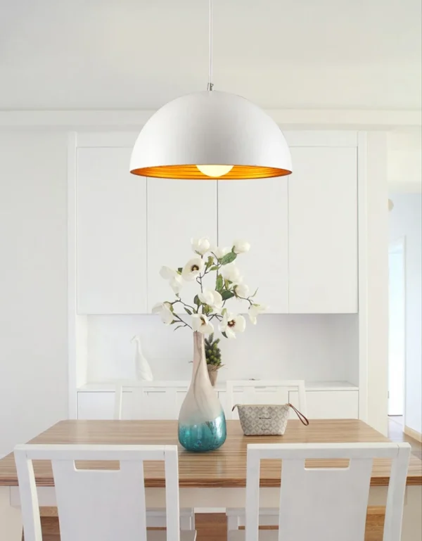 lampa modern retro biała